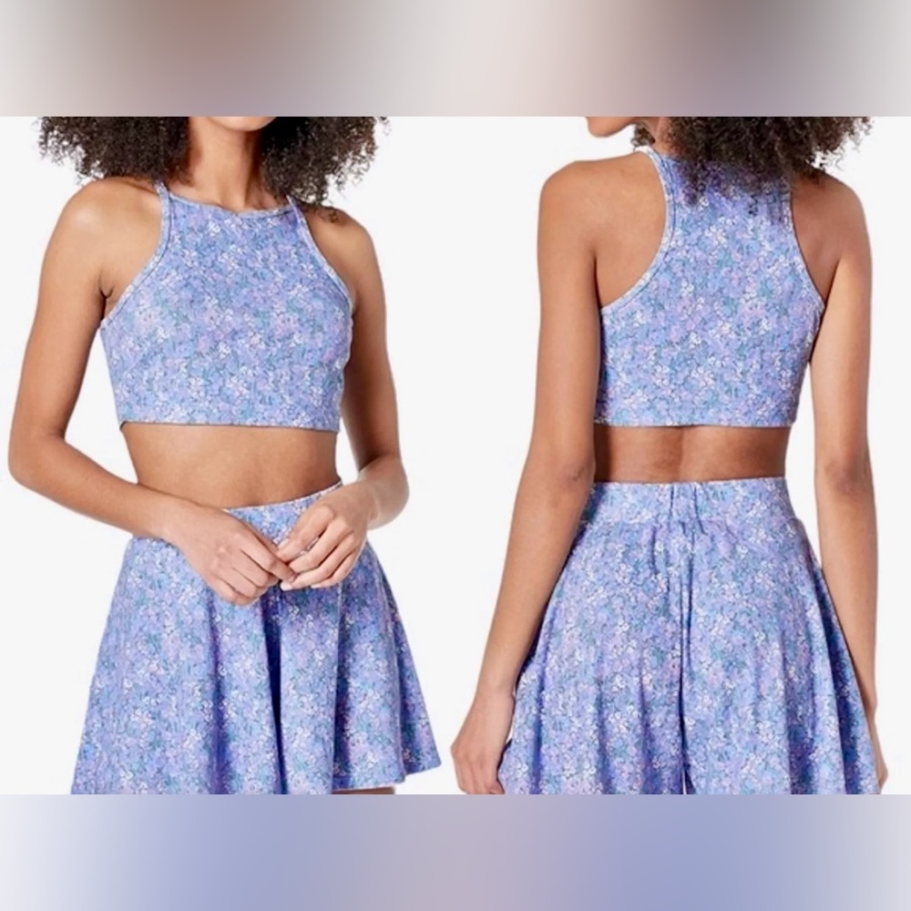NWT Beach Riot Baylee Tank in Black Floral Size Medium  Crop Top
